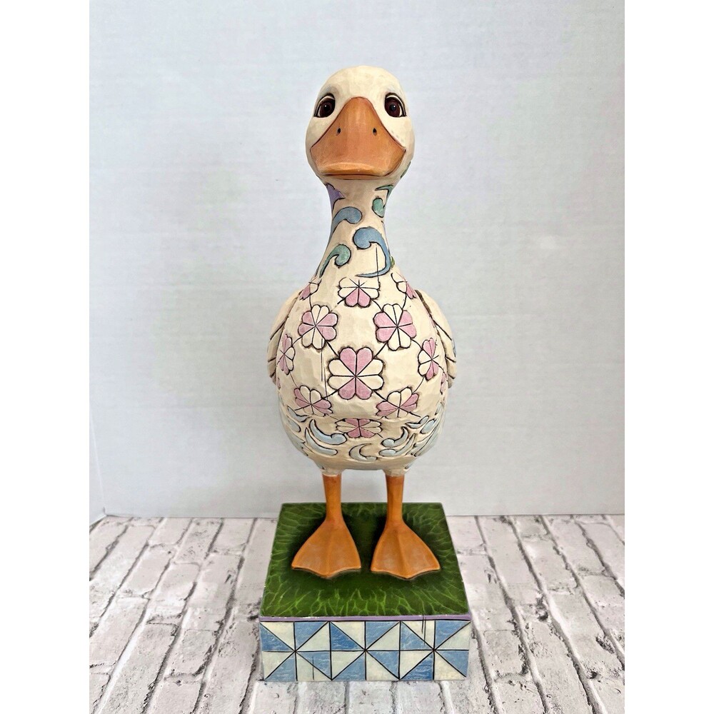 Jim Shore Duck Garden Statue 14.5" Tall 2007 Figurine #4009751